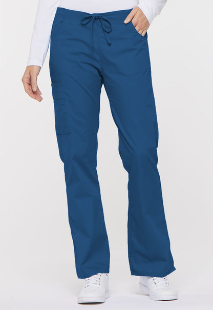EDS Signature 86206 Women's Mid Rise Drawstring Cargo Scrub Pants Royal