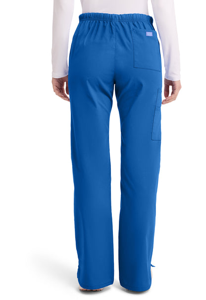 EDS Signature 86206 Women's Mid Rise Drawstring Cargo Scrub Pants Royal