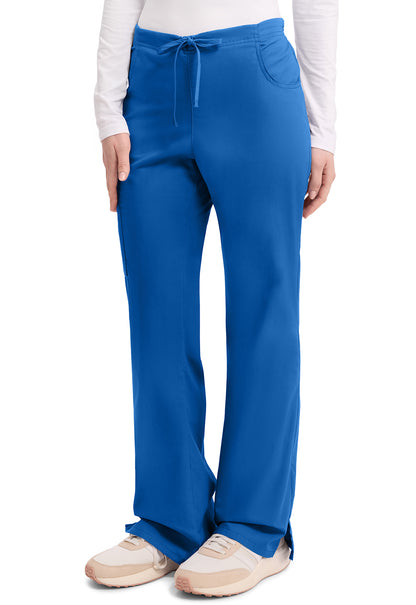 EDS Signature 86206 Women's Mid Rise Drawstring Cargo Scrub Pants Royal