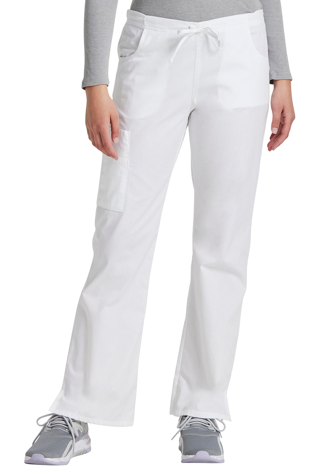 EDS Signature 86206 Mid Rise Drawstring Cargo Pants White