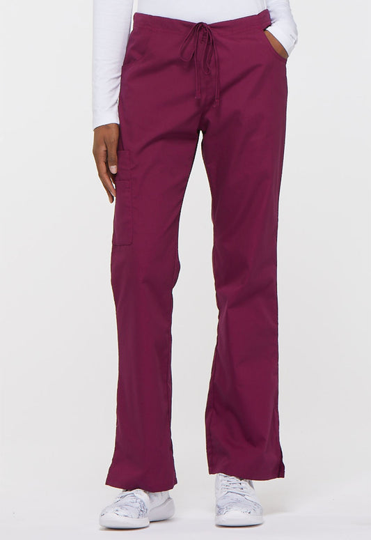 EDS Signature 86206 Mid Rise Drawstring Cargo Pants Wine