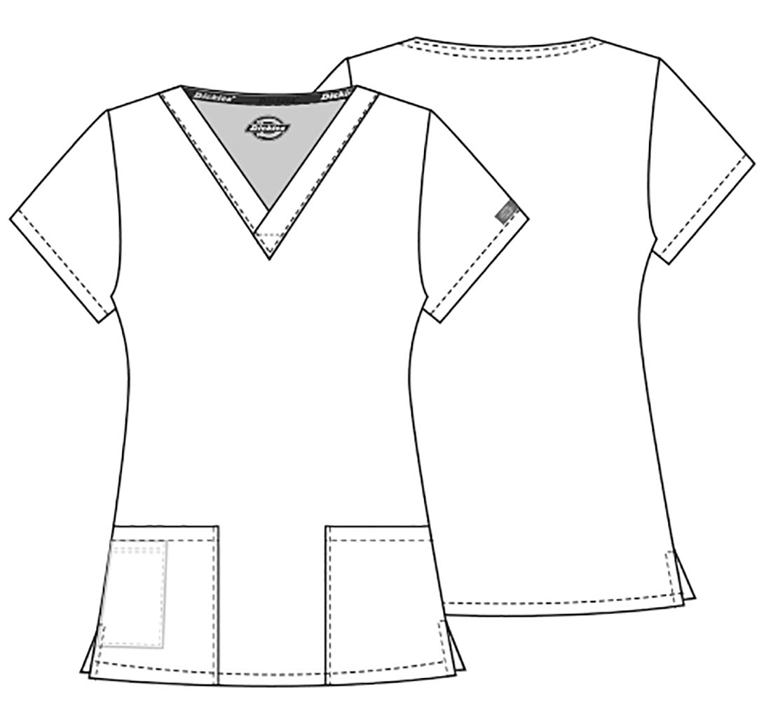 EDS Signature 86706 Women's V-Neck Scrub Top Wine