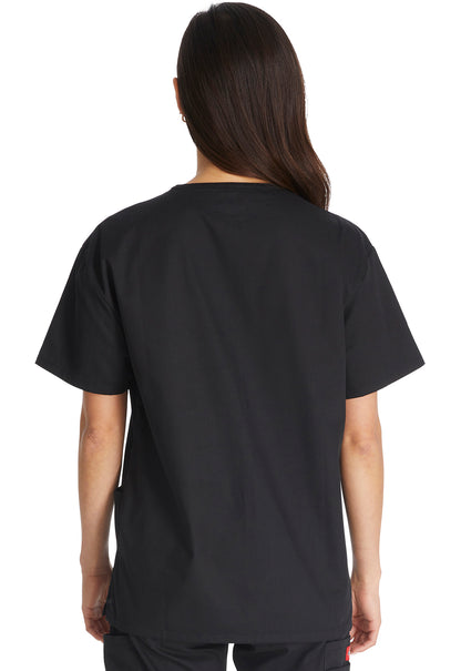 EDS Signature 86706 V-Neck Top Black Model Image Back | Dickies