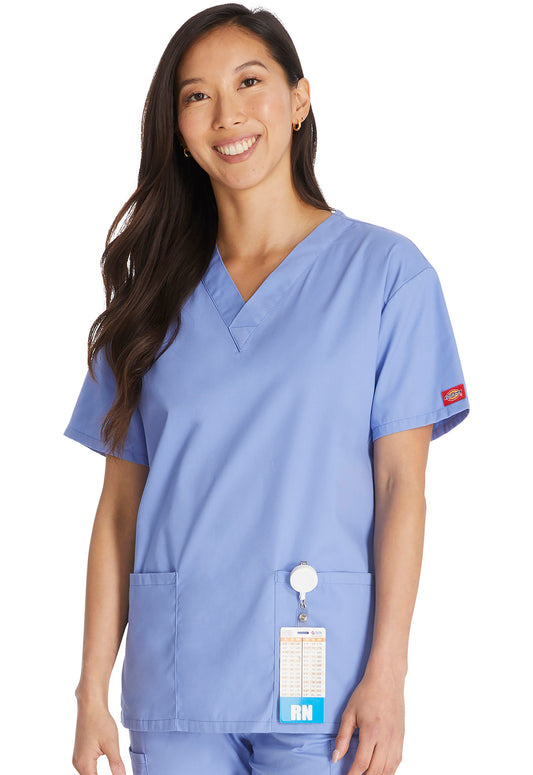 EDS Signature 86706 Women's V-Neck Scrub Top Ciel