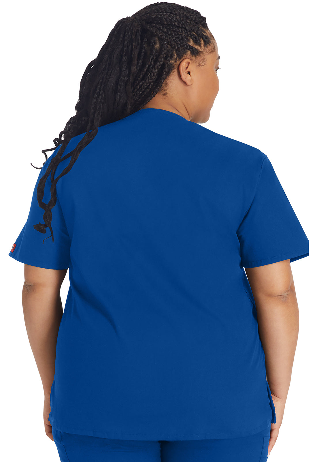 EDS Signature 86706 V-Neck Top Galaxy Blue Model Image Back | Dickies