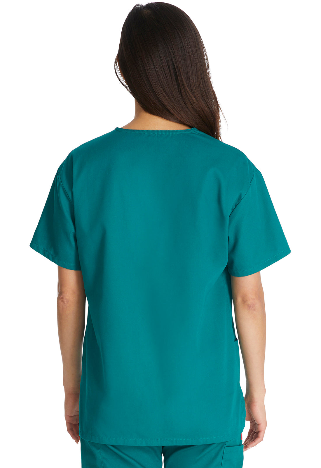 EDS Signature 86706 V-Neck Top Hunter Green Model Image Back | Dickies