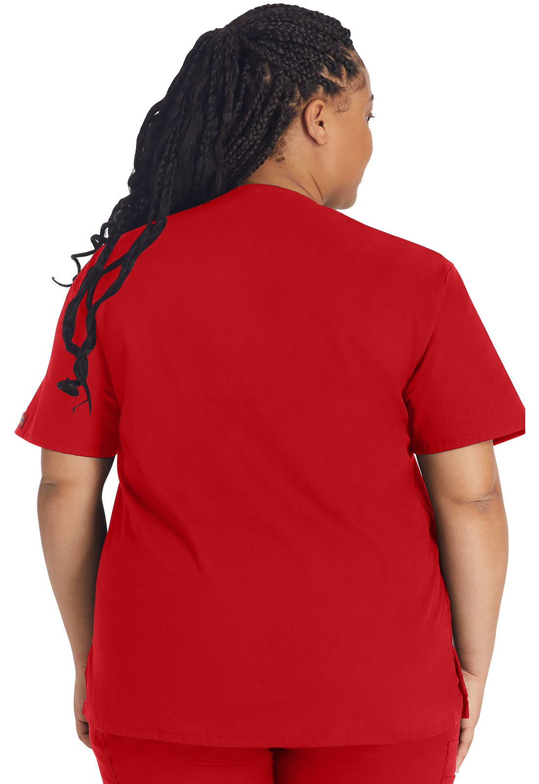 EDS Signature 86706 V-Neck Top Red Model Image Back | Dickies