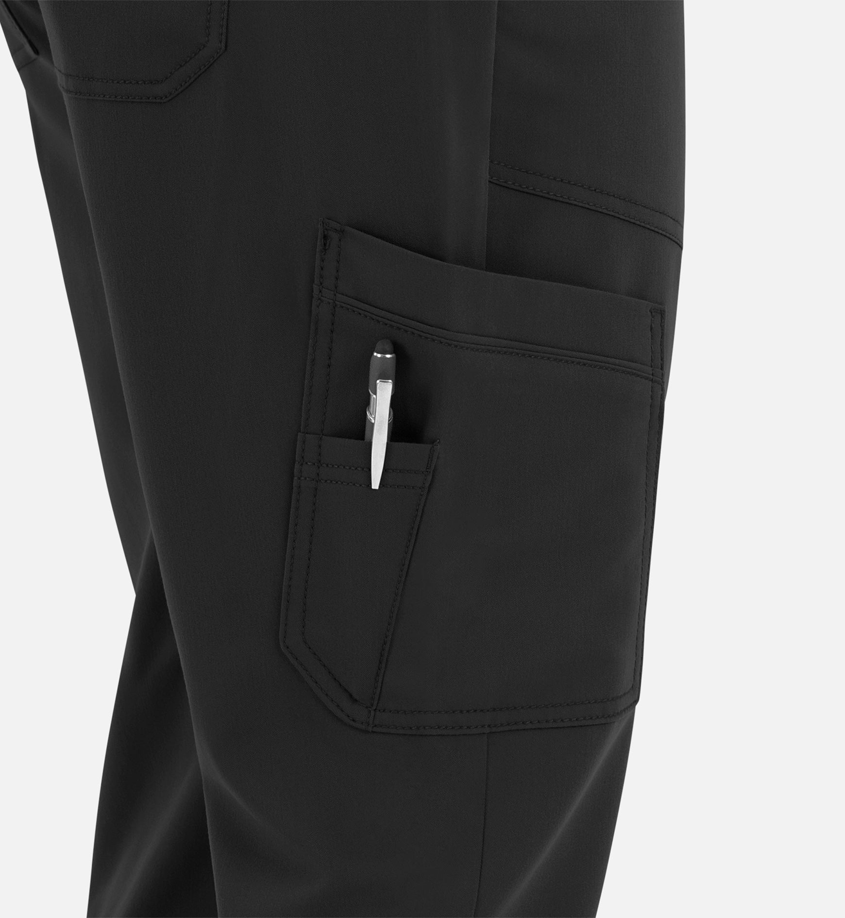 Matrix Pro Men's 8901 Men's Half Elastic Waistband Cargo Pants Black