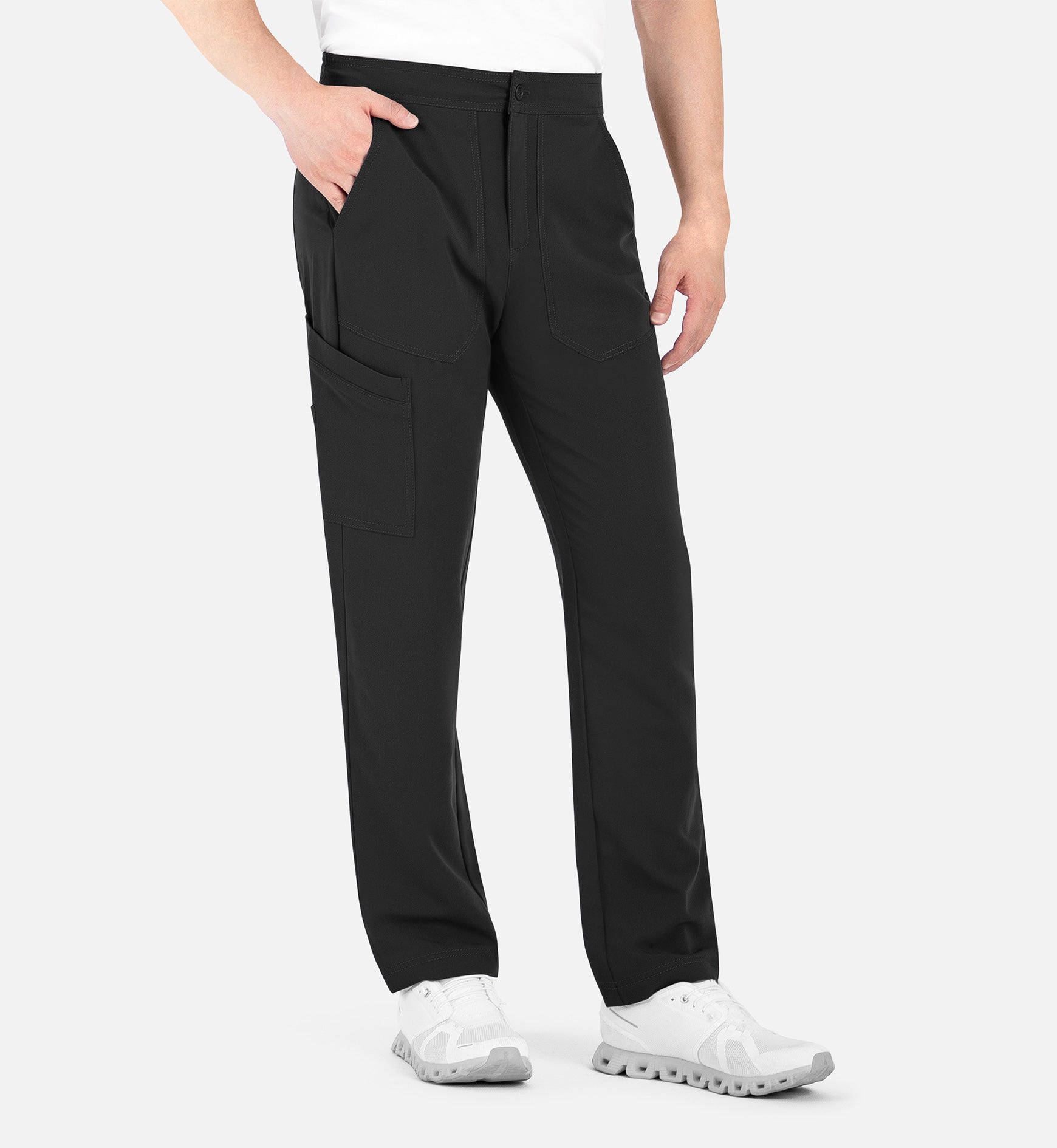 Matrix Pro Men's 8901 Men's Half Elastic Waistband Cargo Pants Black