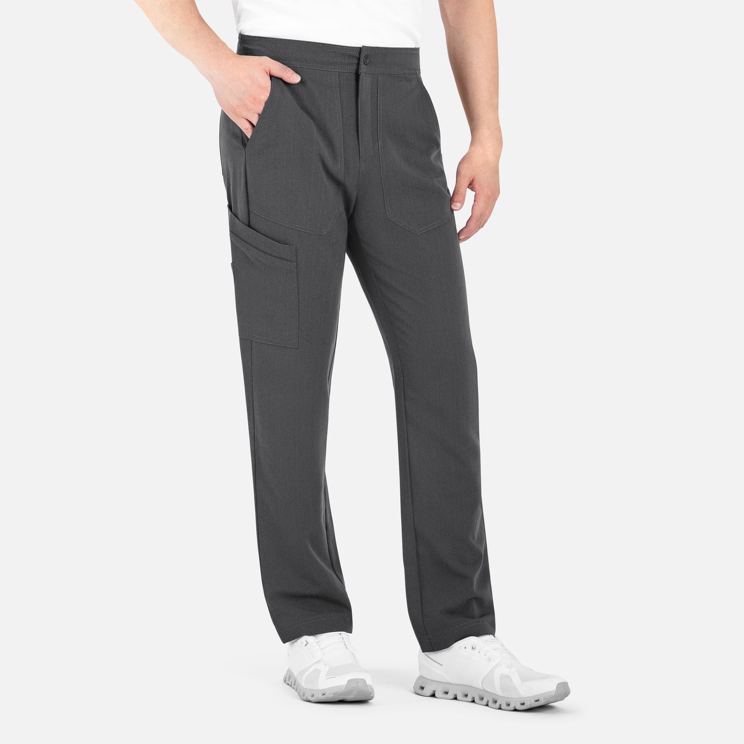 Matrix Pro Mens 8901 Men’s Half Elastic Waistband Cargo Pant Heather Grey