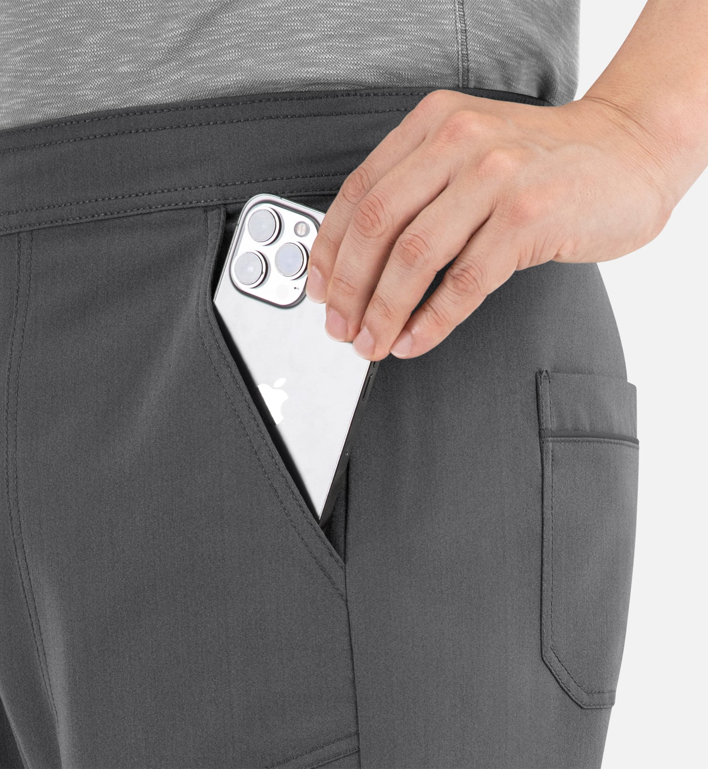 Matrix Pro Men's 8901 Men's Half Elastic Waistband Cargo Pants Heather Grey