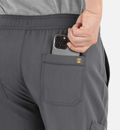 Matrix Pro Men's 8901 Men's Half Elastic Waistband Cargo Pants Heather Grey