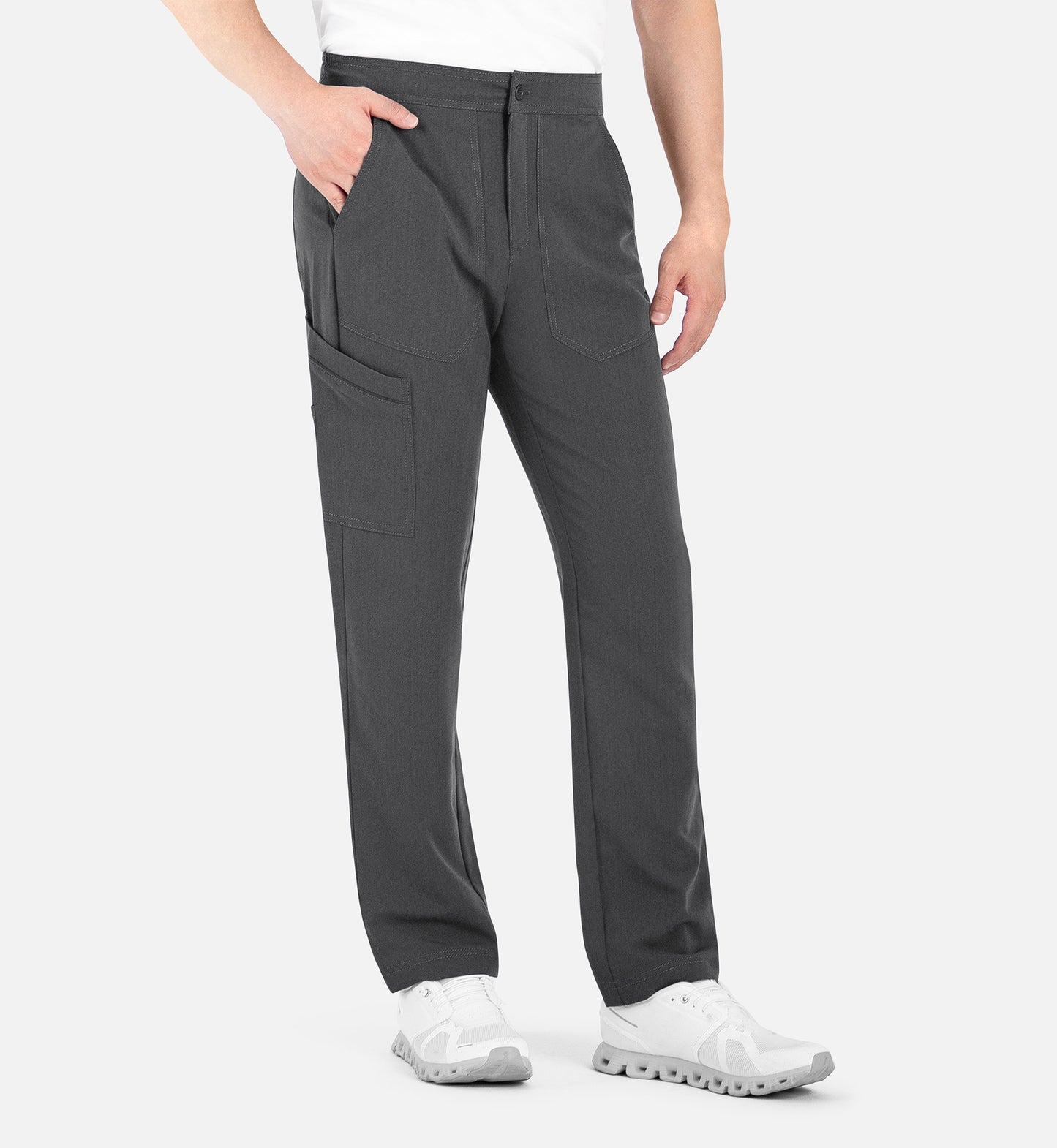 Matrix Pro Men's 8901 Men's Half Elastic Waistband Cargo Pants Heather Grey
