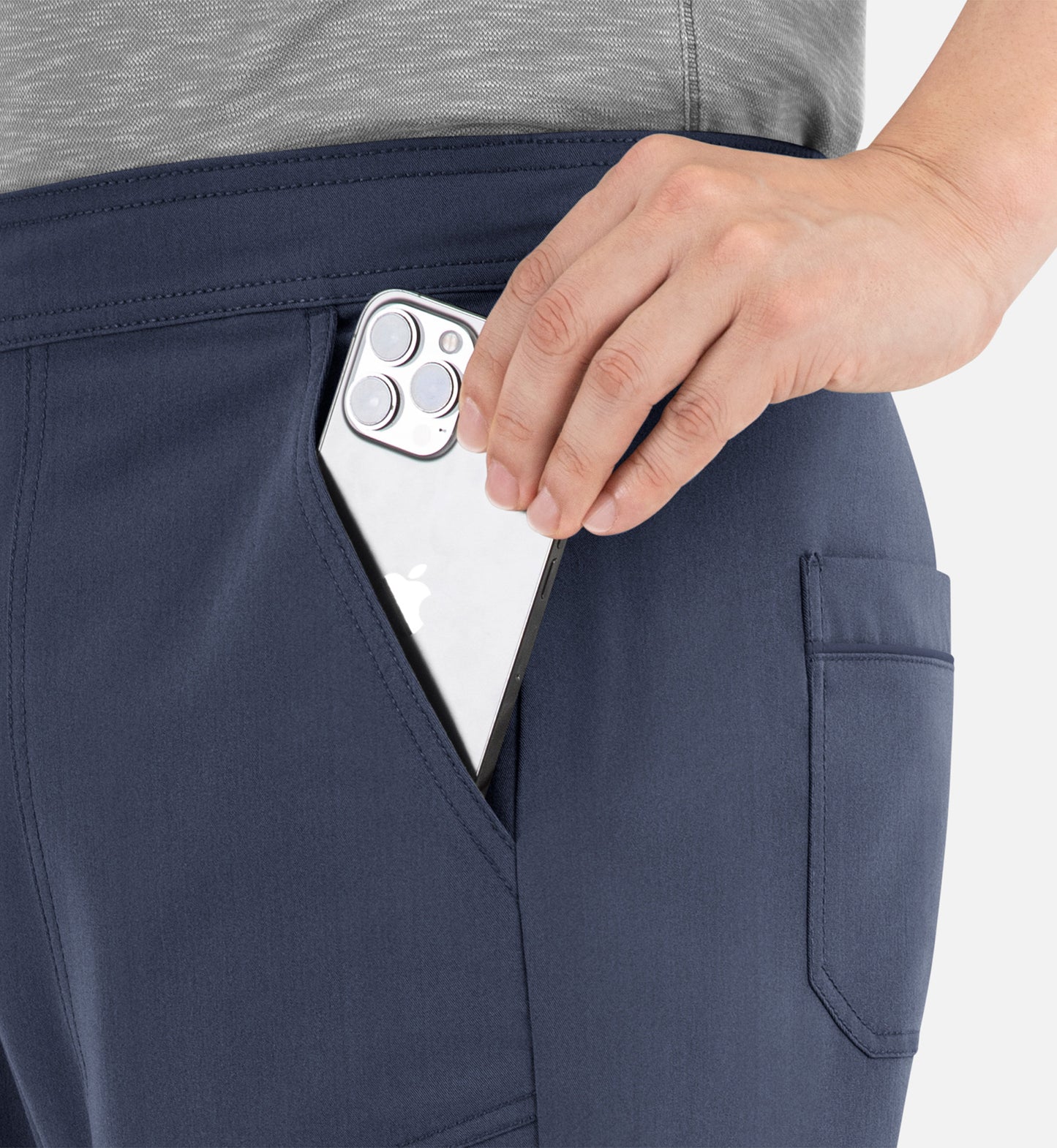 Matrix Pro Men's 8901 Men's Half Elastic Waistband Cargo Pants Heather Navy