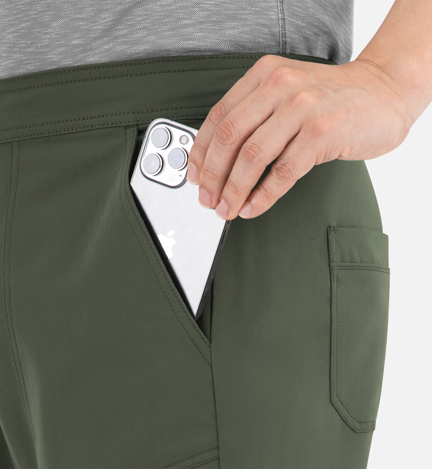 Matrix Pro Men's 8901 Men's Half Elastic Waistband Cargo Pants Olive