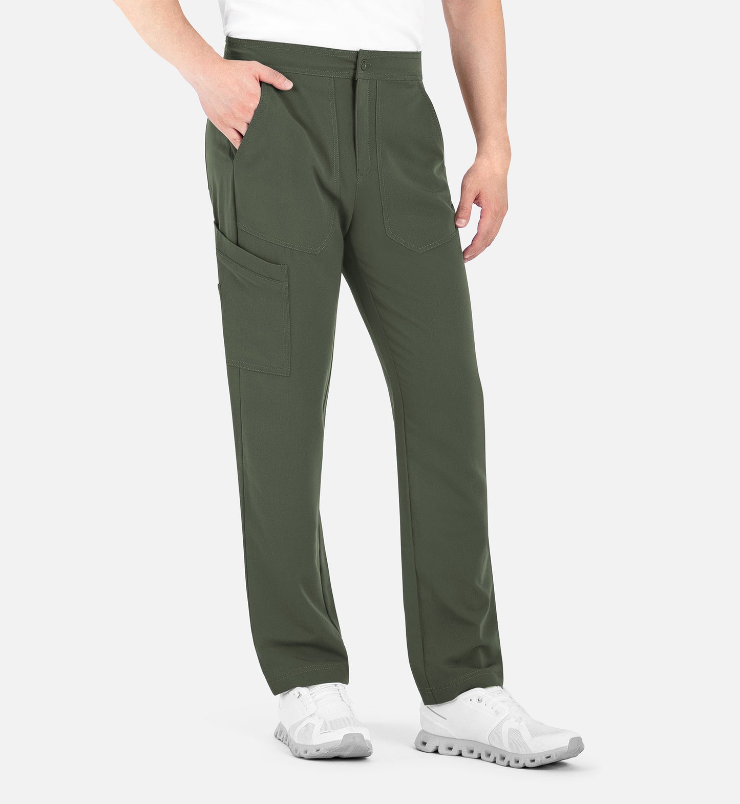 Matrix Pro Men's 8901 Men's Half Elastic Waistband Cargo Pants Olive
