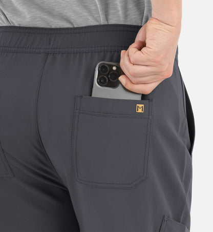 Matrix Pro Men's 8901 Men's Half Elastic Waistband Cargo Pants Pewter