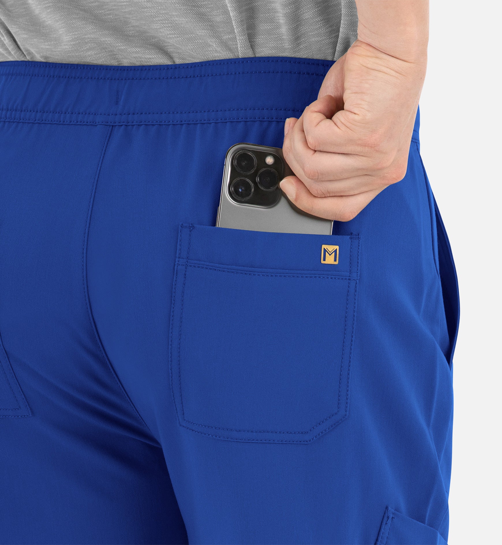 Matrix Pro Men's 8901 Men's Half Elastic Waistband Cargo Pants Royal Blue