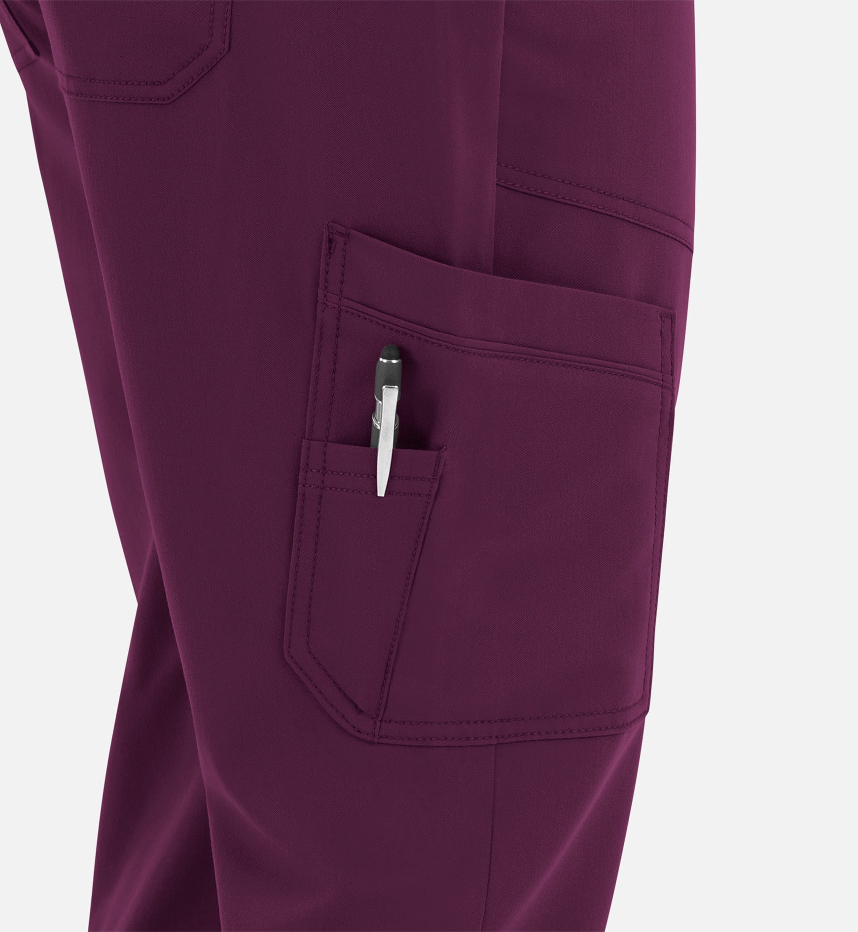 Matrix Pro Men's 8901 Men's Half Elastic Waistband Cargo Pants Wine