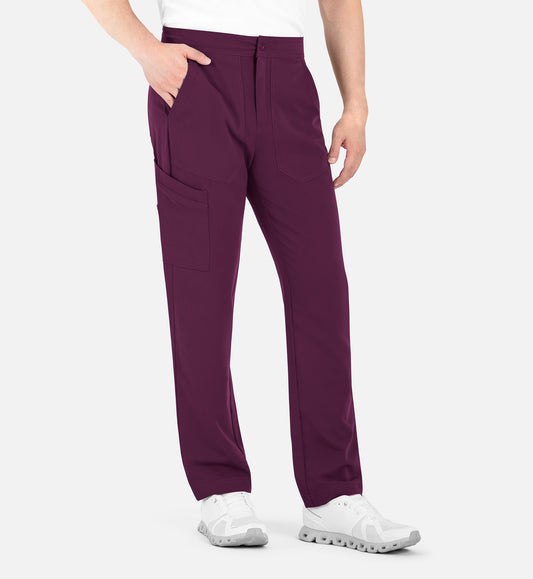 Matrix Pro Men's 8901 Men's Half Elastic Waistband Cargo Pants Wine