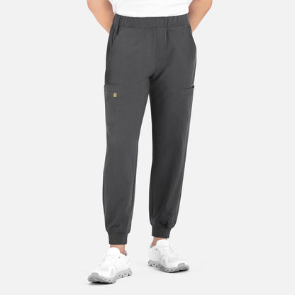 Matrix Pro Mens 8902 Men’s Full Elastic Waistband Jogger Heather Grey