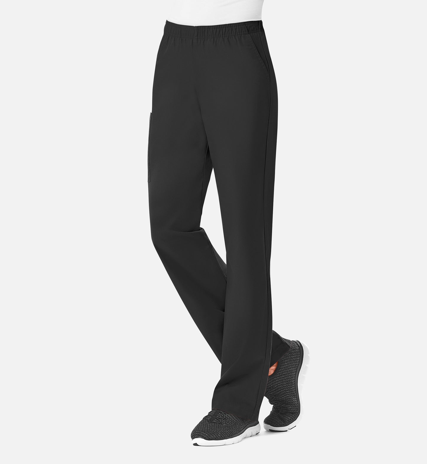 Core 9016 Women’s Full Elastic Waistband Cargo Pant Black