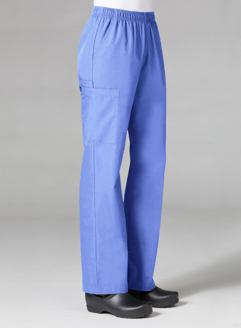 Core 9016 Women’s Full Elastic Waistband Cargo Pant Ceil Blue