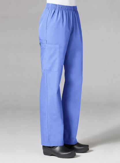 Core 9016 Women’s Full Elastic Waistband Cargo Pant Ceil Blue