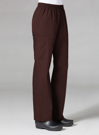 Core 9016 Women’s Full Elastic Waistband Cargo Pant Chocolate