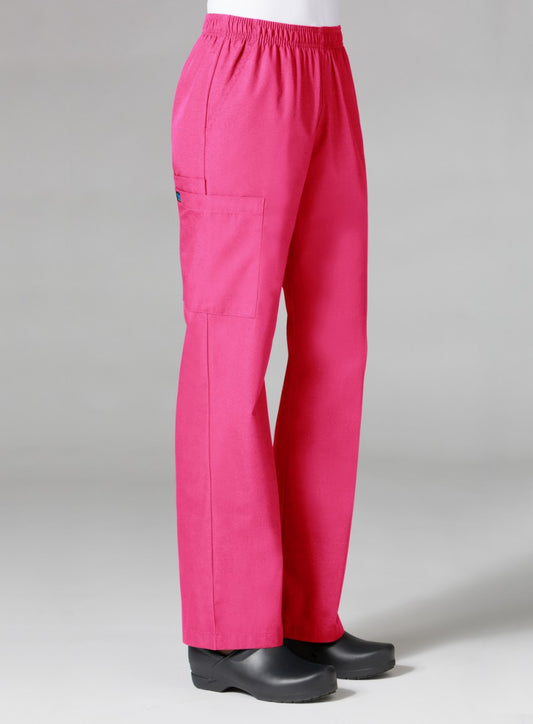 Core 9016 Women’s Full Elastic Waistband Cargo Pant Hot Pink