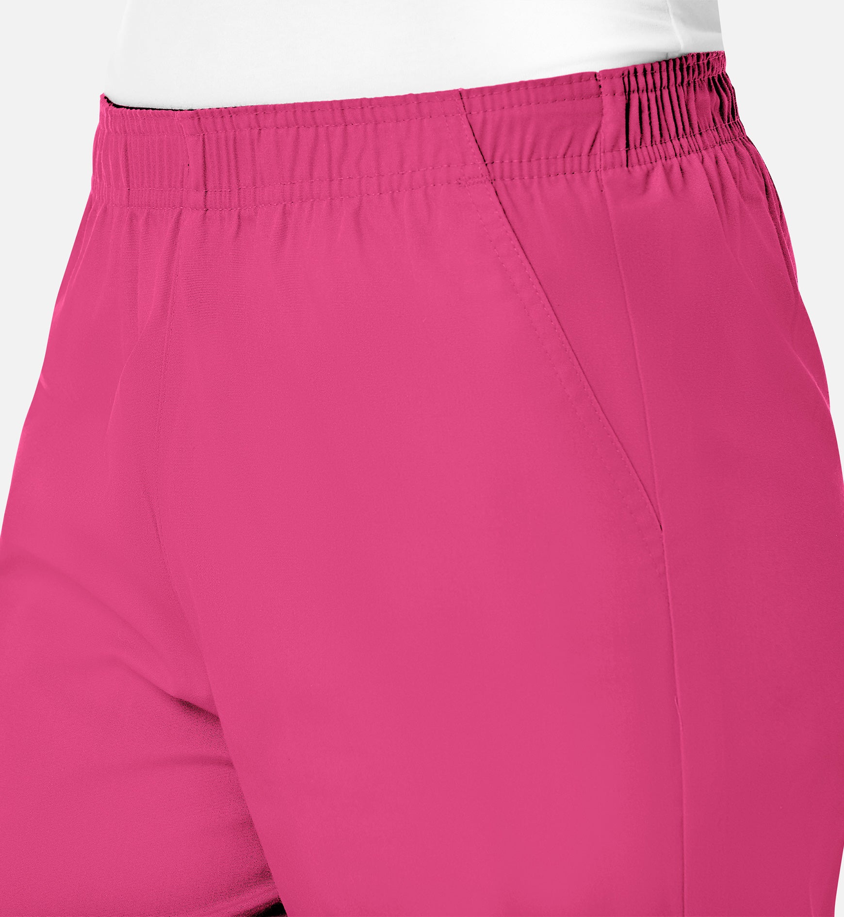 Core 9016 Women's Full Elastic Waistband Cargo Pants Hot Pink