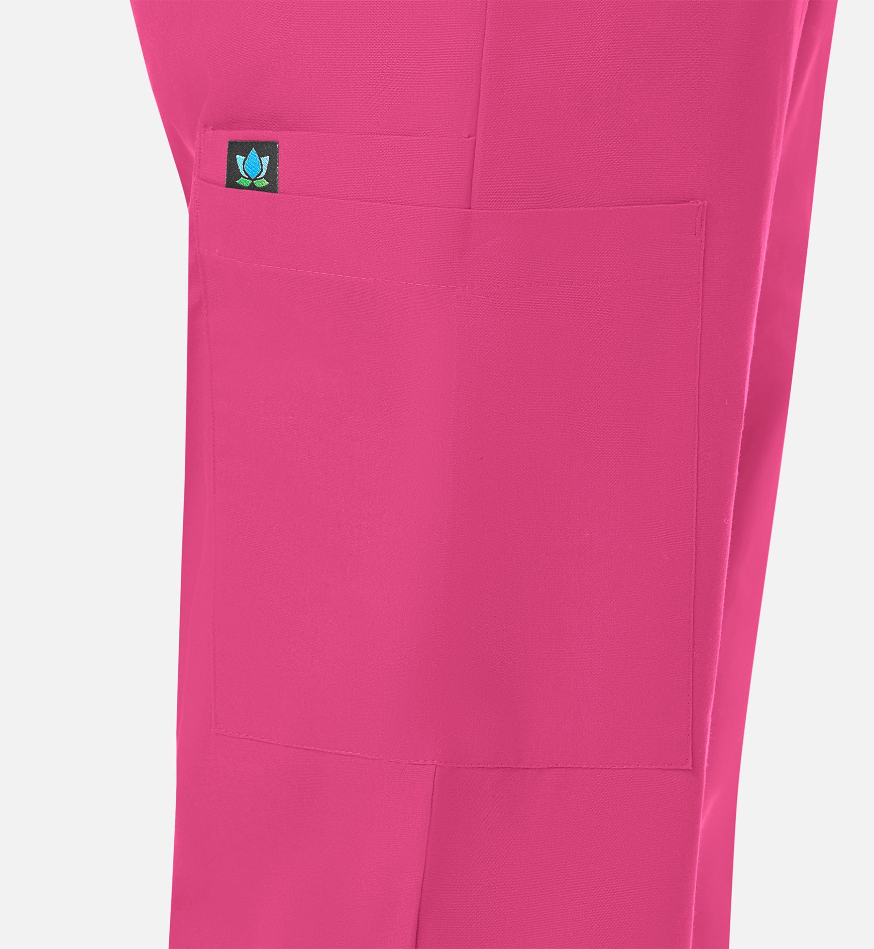 Core 9016 Women's Full Elastic Waistband Cargo Pants Hot Pink