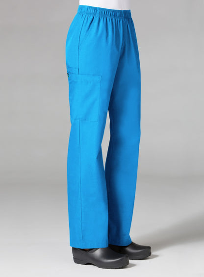 Core 9016 Women’s Full Elastic Waistband Cargo Pant Malibu Blue