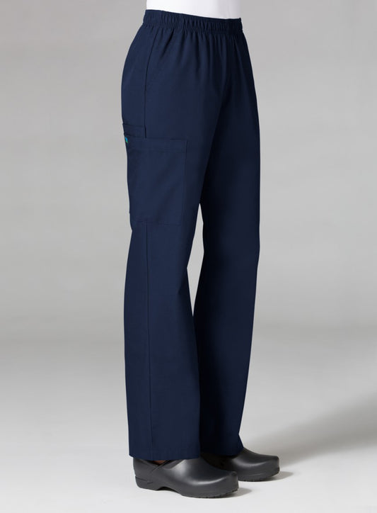 Core 9016 Women’s Full Elastic Waistband Cargo Pant Navy