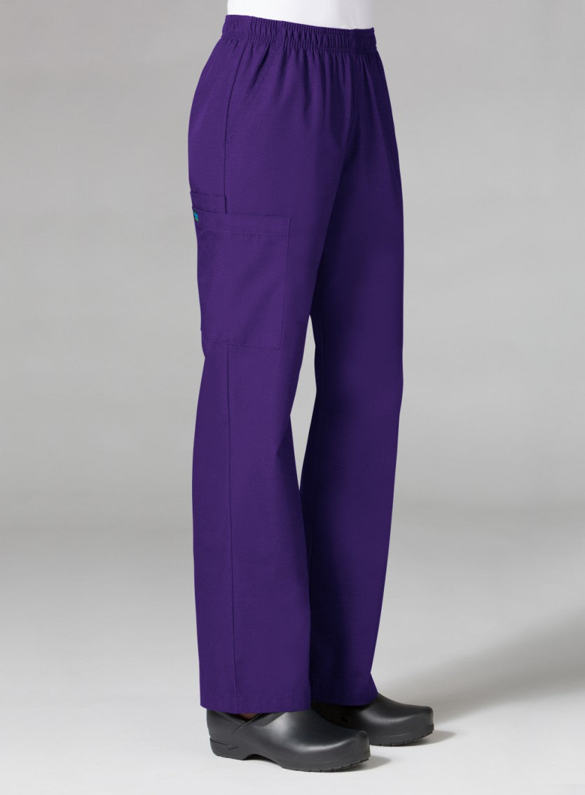 Core 9016 Women’s Full Elastic Waistband Cargo Pant Purple