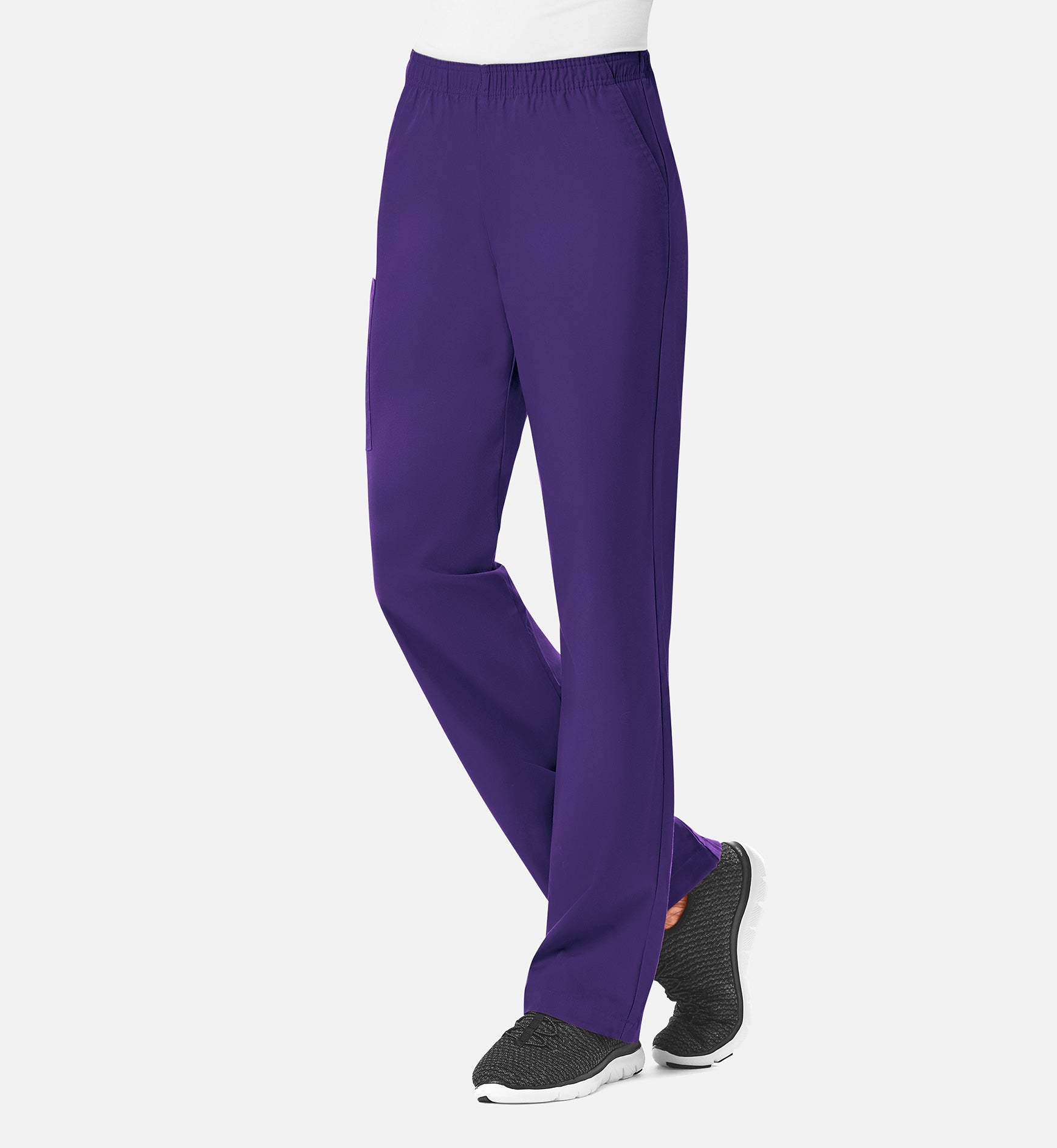 Core 9016 Women’s Full Elastic Waistband Cargo Pant Purple