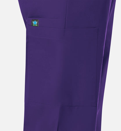 Core 9016 Women’s Full Elastic Waistband Cargo Pant Purple