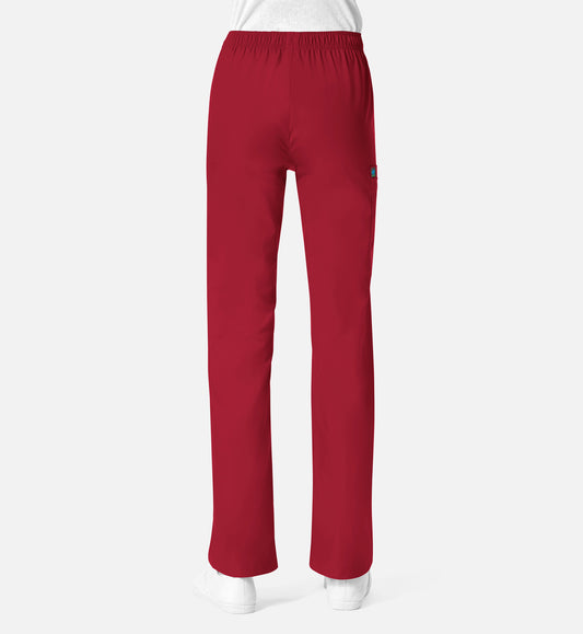 Core 9016 Women’s Full Elastic Waistband Cargo Pant Red