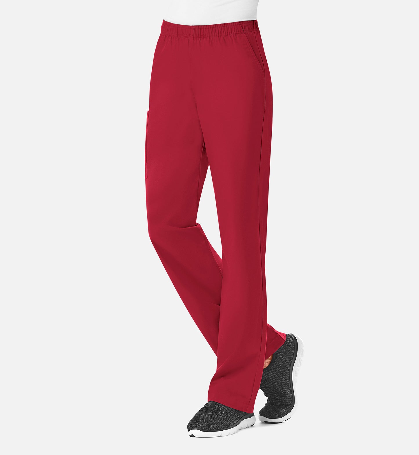 Core 9016 Women’s Full Elastic Waistband Cargo Pant Red