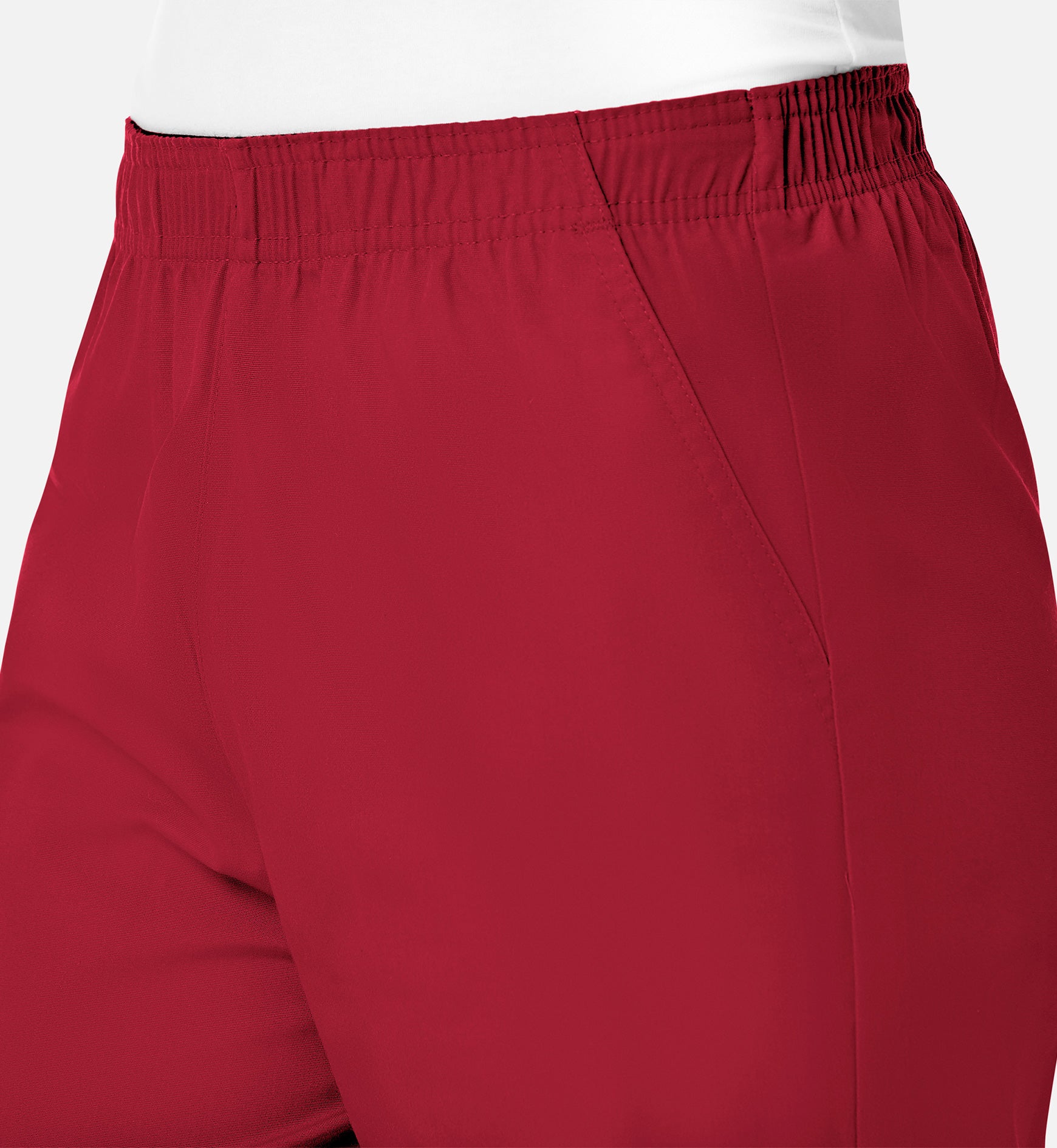 Core 9016 Women’s Full Elastic Waistband Cargo Pant Red