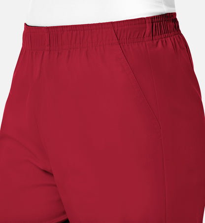 Core 9016 Women’s Full Elastic Waistband Cargo Pant Red