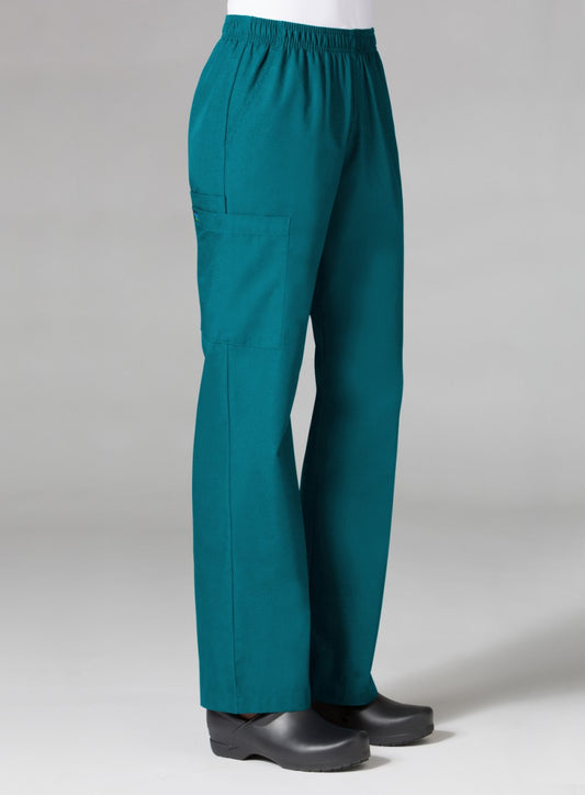 Core 9016 Women’s Full Elastic Waistband Cargo Pant Teal