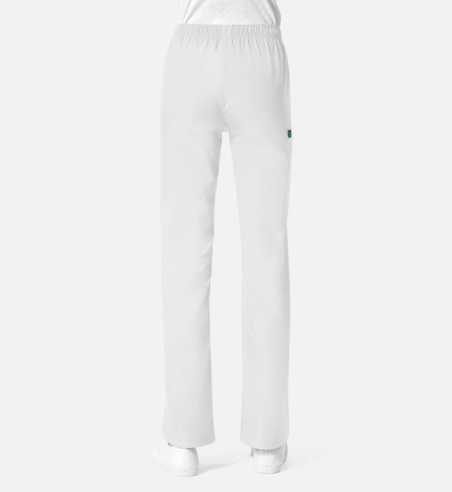 Core 9016 Women’s Full Elastic Waistband Cargo Pant White