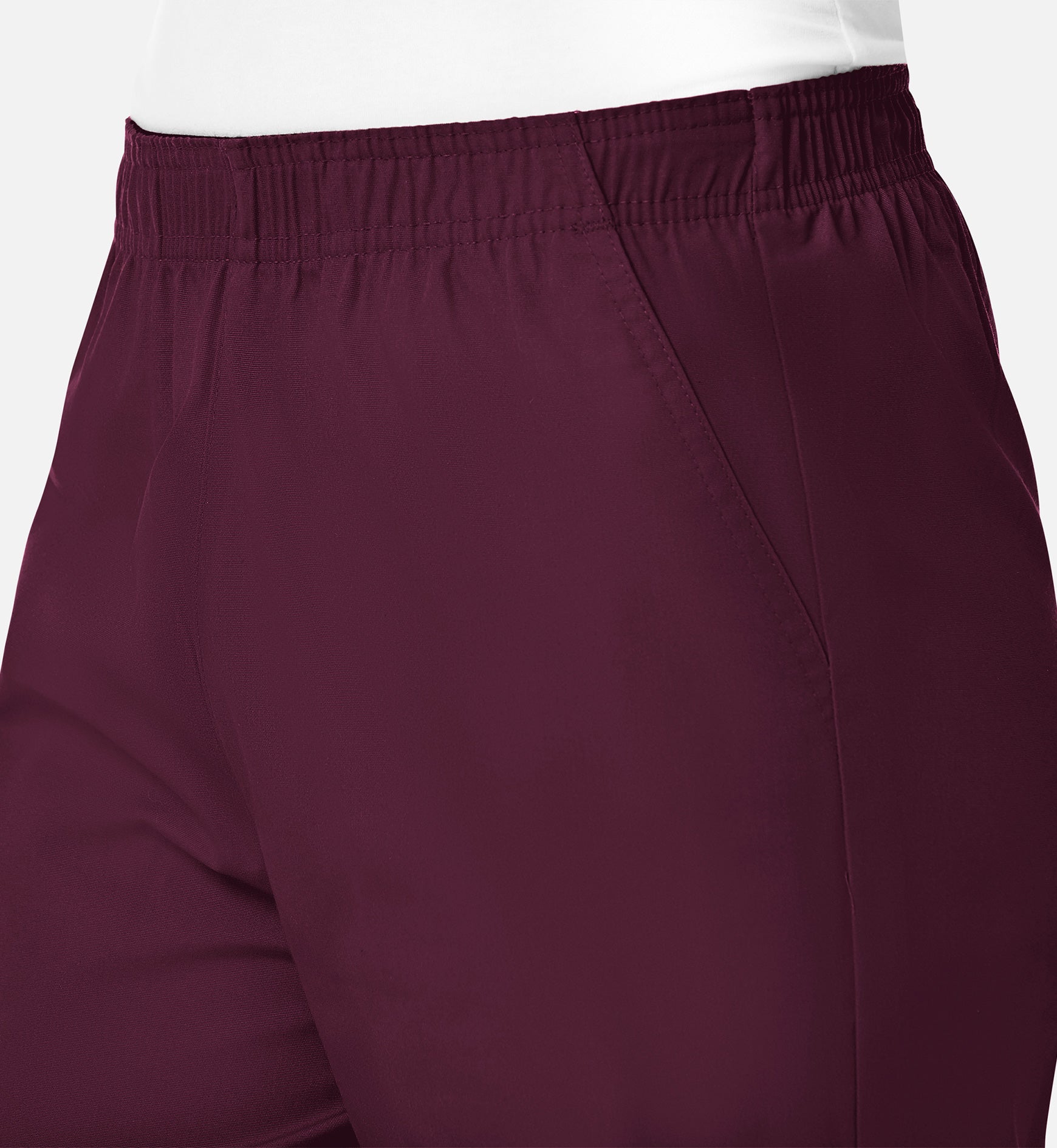 Core 9016 Women’s Full Elastic Waistband Cargo Pant Wine