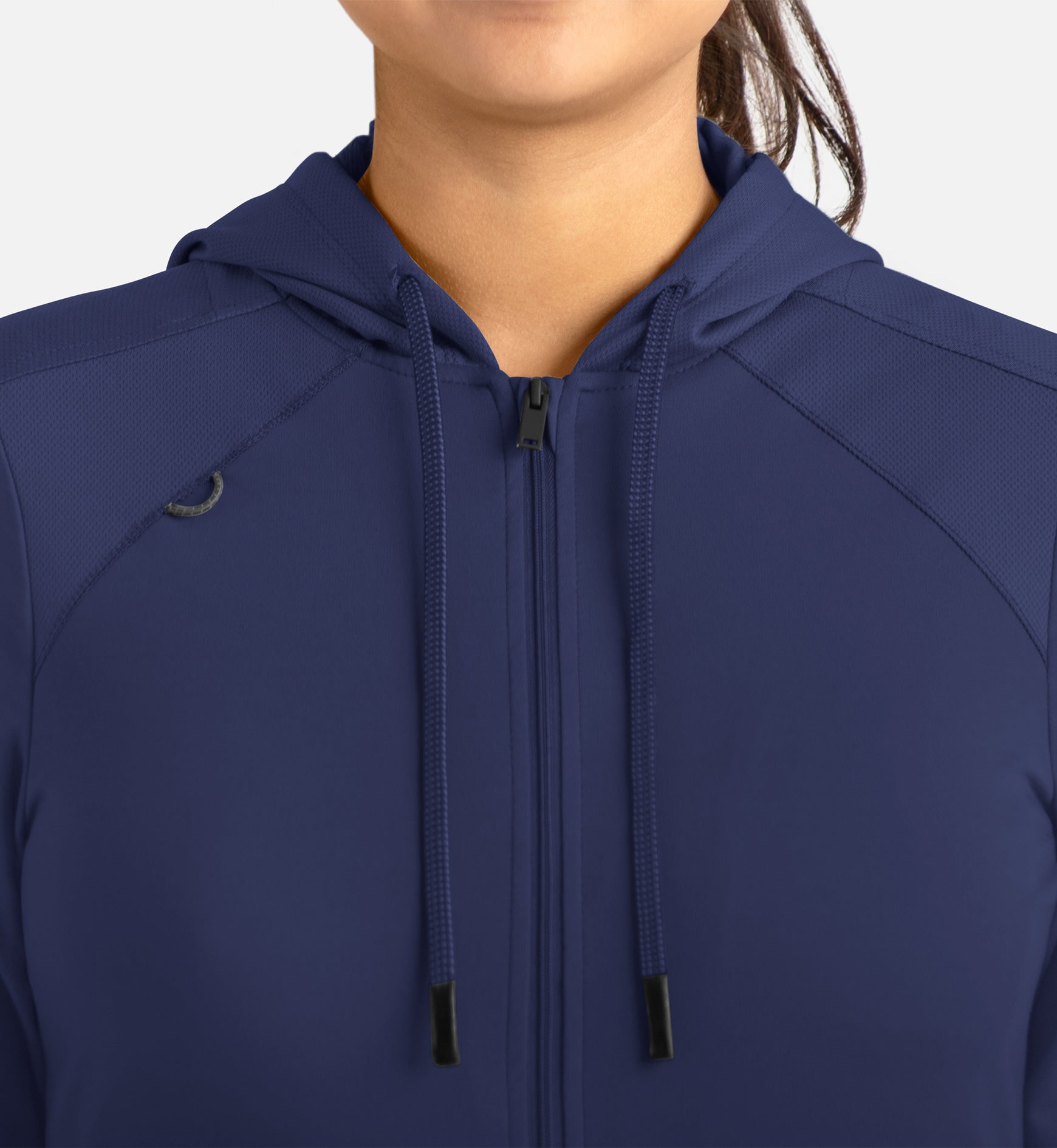 Focus 90301 Women’s Hooded Zip Front Jacket Navy