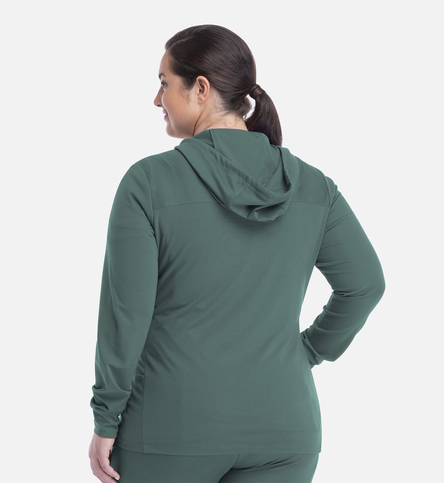 Focus 90301 Women’s Hooded Zip Front Jacket Sage