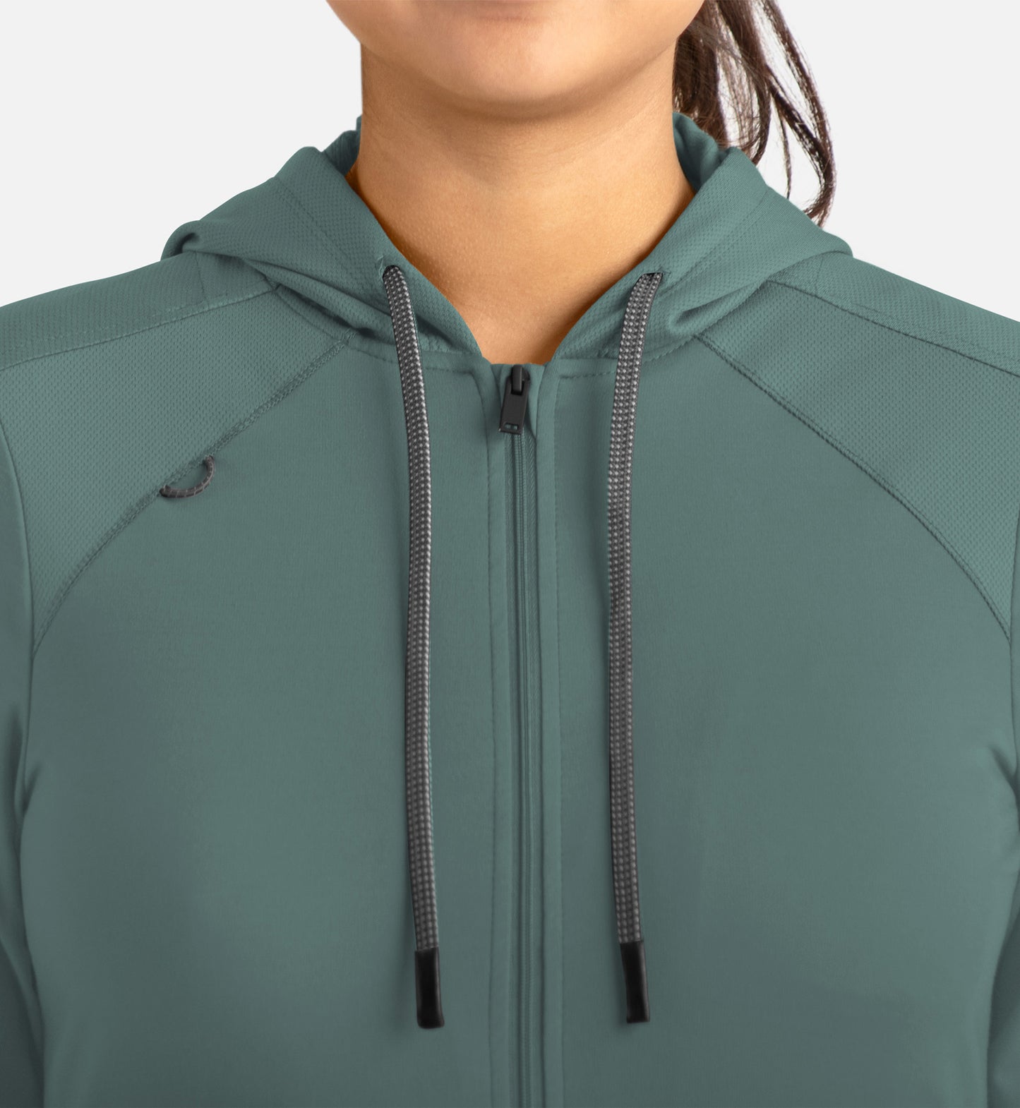 Focus 90301 Women’s Hooded Zip Front Jacket Sage