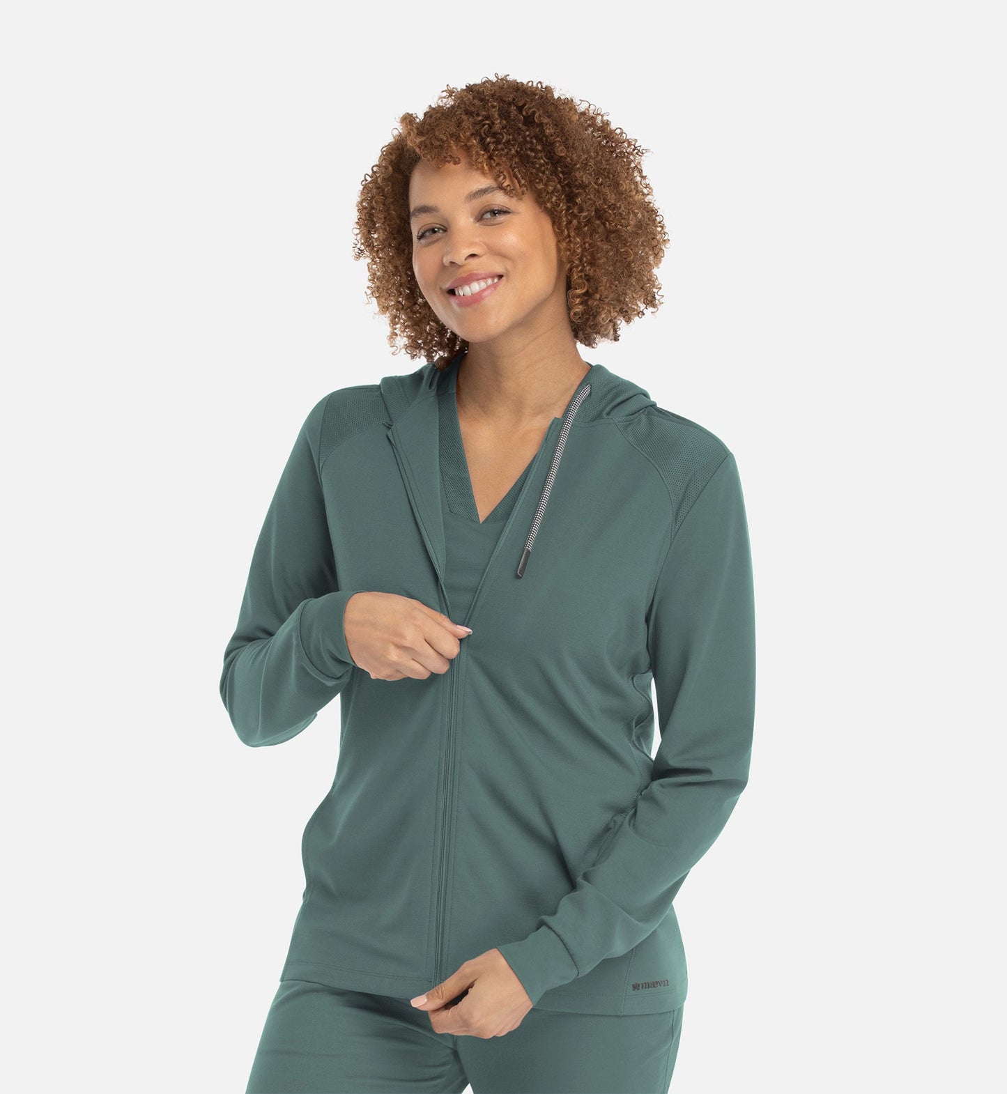 Focus 90301 Women���s Hooded Zip Front Jacket Sage