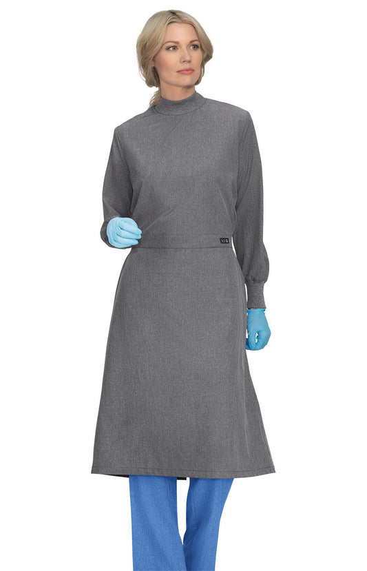 Basics 906 Clinical Cover Gown Heather Grey