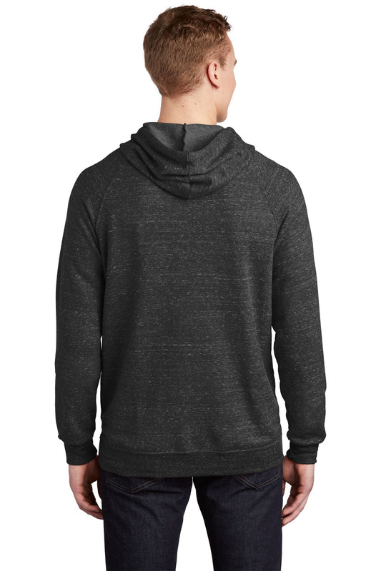 Jerzees  Snow Heather French Terry Raglan Hoodie 90M Black Ink